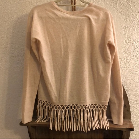 Autumn Cashmere FRINGE Sweater-chic AND cozy! Cream!!! - Picture 2 of 5